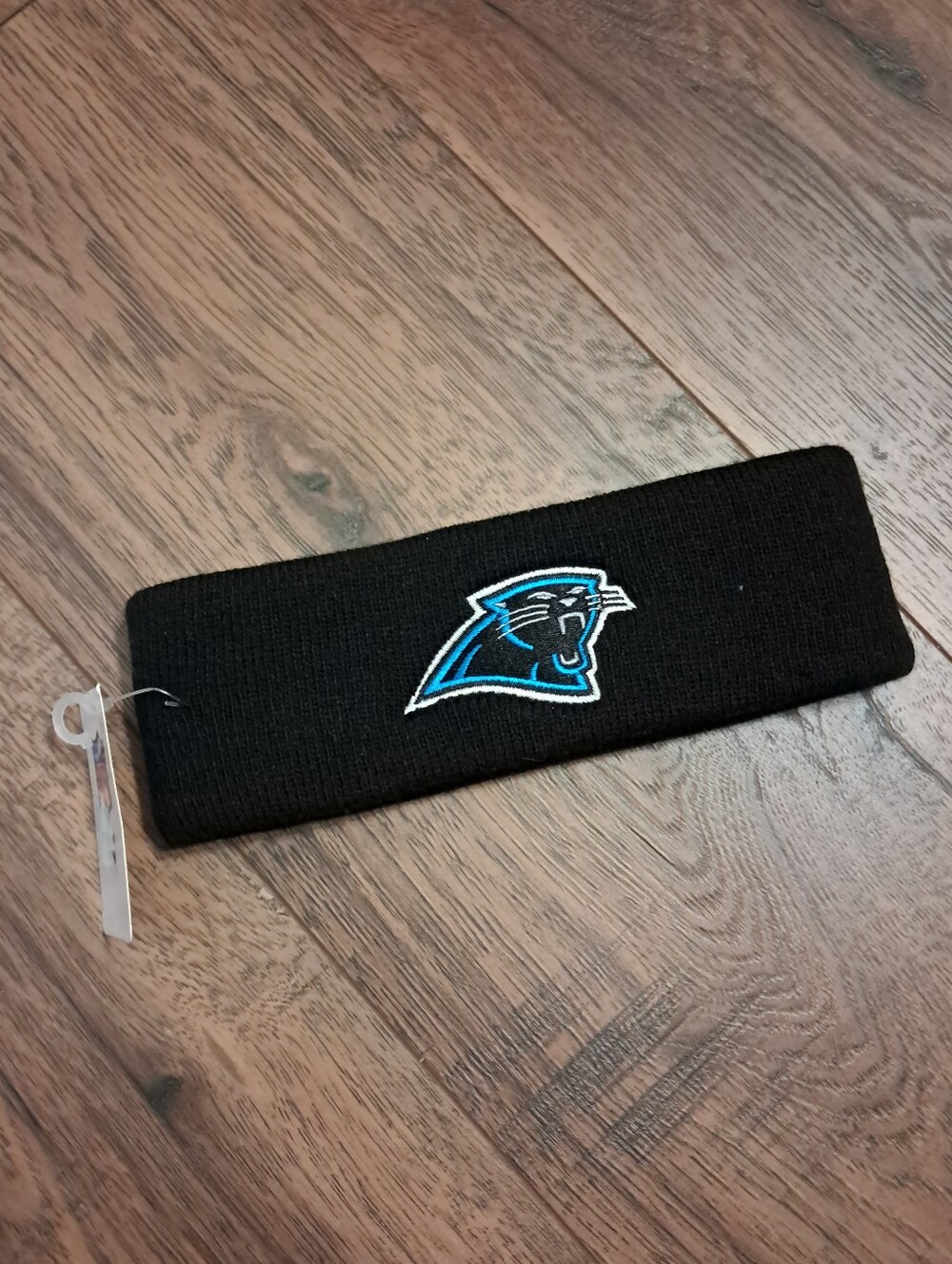 NFL Carolina Panthers Black Knit Headband with Branded Tag